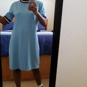 Monki Striped sleeves & neckline dress